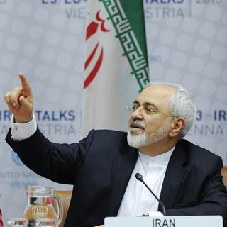 Le ministre iranien des Affaires étrangères Mohammad Javad Zarif, mardi à Vienne. [APA/Keystone - Herbert Neubauer]