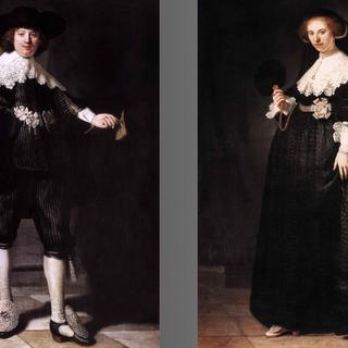 Les portraits de Marten Soolmans et de son épouse Oopjen Coppit. [Collection particulière]