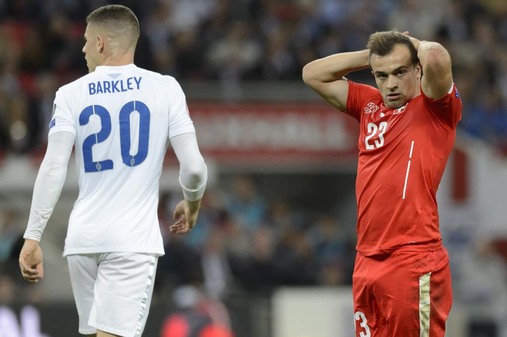 Xherdan Shaqiri a vécu une soirée difficile à Wembley. [Keystone - Laurent Gillieron]