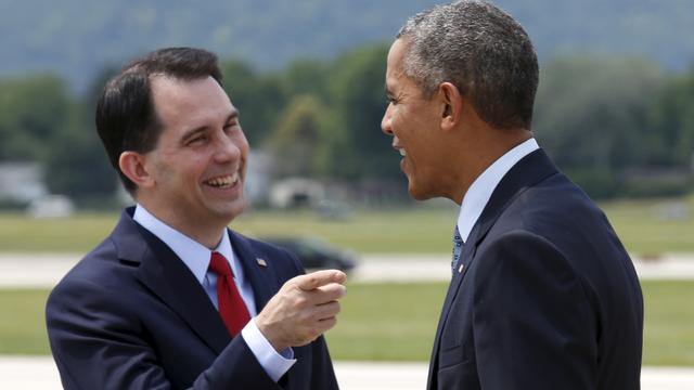 Le gouverneur du Wisconsin Scott Walker aimerait bien être à la place de Barack Obama dès 2016. [Kevin Lamarque]