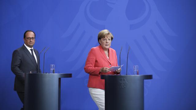 François Hollande était en visite à Berlin pour une rencontre avec Angela Merkel. [Markus Schreiber]