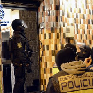 Opération contre des djihadistes présumés à Ceuta, 24.01.2015. [EPA/Keystone - Police nationale espagnole]