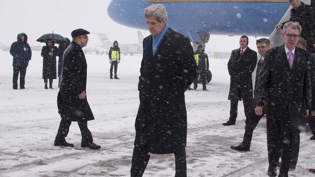 John Kerry à son arrivée à Kiev. [AFP - Jim Watson]