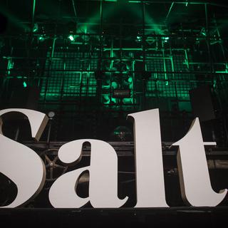 Le logo du nouvel opérateur téléphonique Salt. présenté le jeudi 23 avril 2015 à Zurich [Keystone - Ennio Leanza]