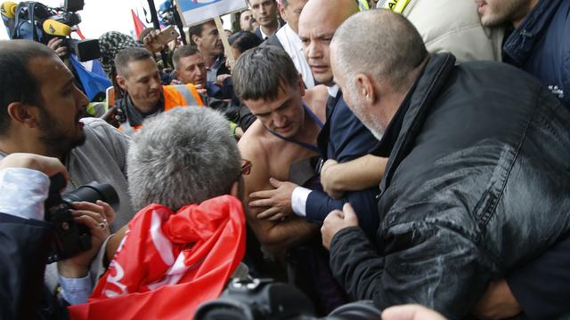 Le 5 octobre dernier, le directeur des ressources humaines Xavier Broseta a été violemment pris à partie par des salariés. [Jacky Naegelen]