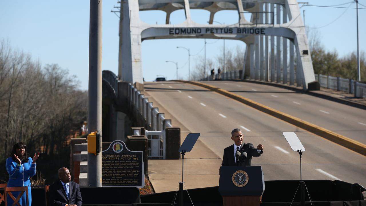 Barack Obama lors de la commémoration de la marche de Selma. [GETTY IMAGES NORTH AMERICA/AFP - Justin Sullivan]