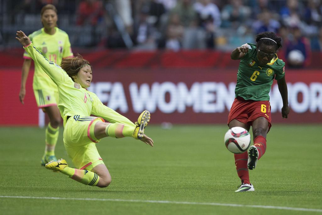 Francine Zouga est entrée en jeu contre l'Equateur et le Japon. [KEYSTONE - Darryl Dyck]