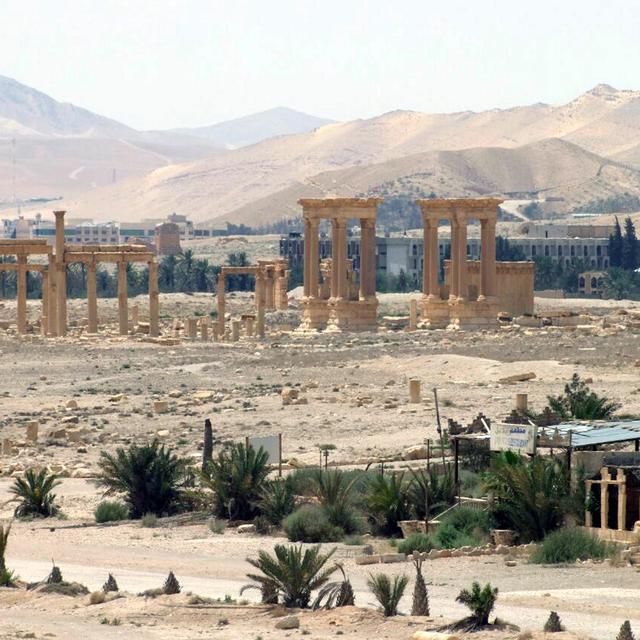 Les ruines romaines de Palmyre, photographiées le 17 mai 2015. [AFP/Sana]