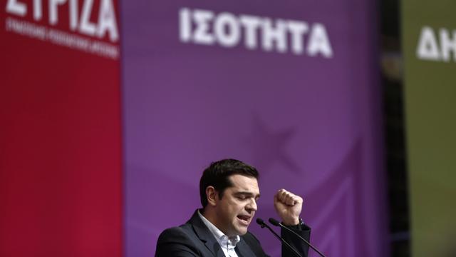 Alexis Tsipras lors de son discours prononcé samedi.