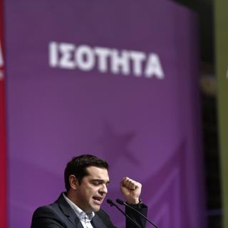 Alexis Tsipras lors de son discours prononcé samedi.