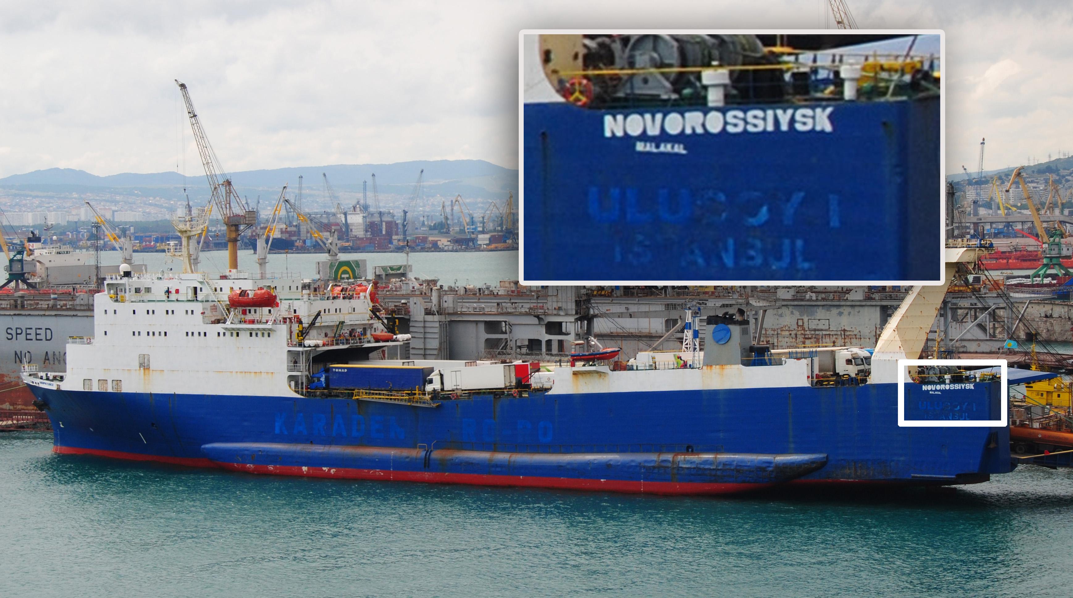 Le "Novorossiysk" photographié dans le port de la ville du même nom. [shipspotting.com / Bengt-Rune Inberg]