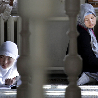 Femmes musulmanes dans une mosquée de Moscou.