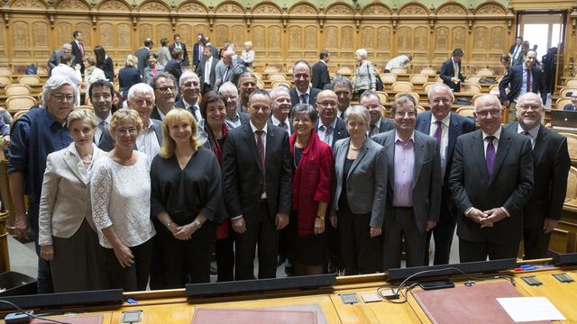 Les conseillers nationaux qui ne se représentent pas. [Peter Klaunzer]