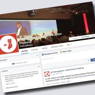 La page de la Jeunesse socialiste fribourgeoise. [Facebook]