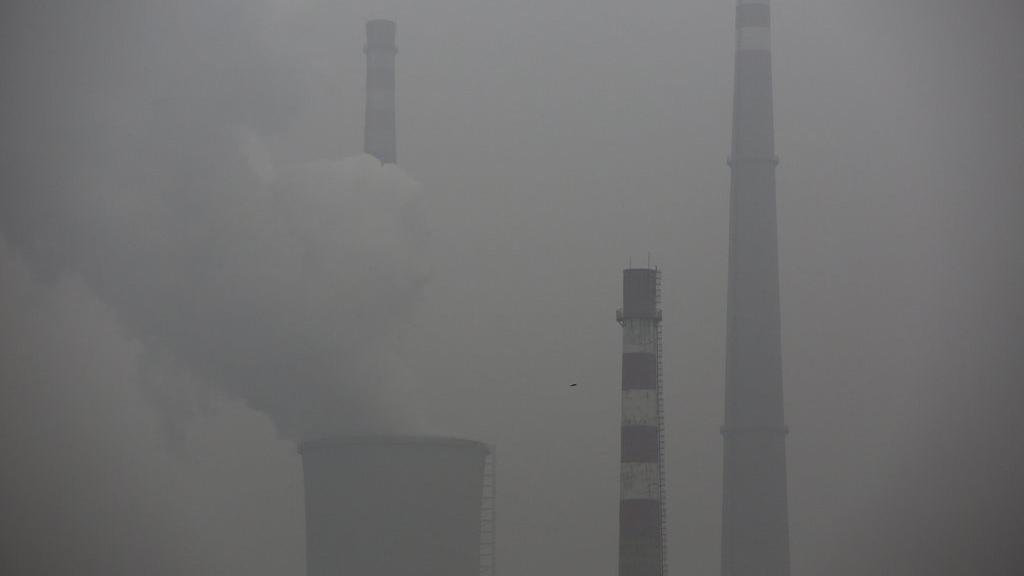 Un pic de pollution en ville de Pékin le 12 novembre dernier. [EPA/Wu Hong]