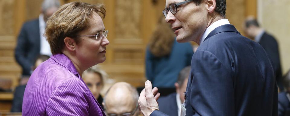 Magdalena Martullo-Blocher et Roger Köppel. [key - Peter Klaunzer]