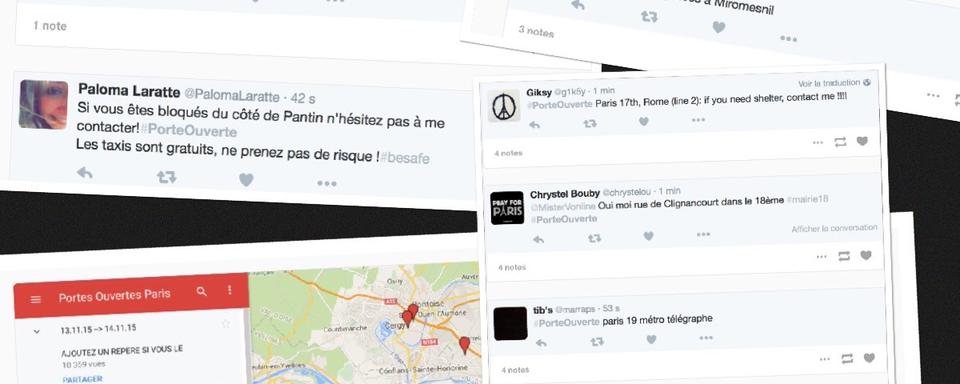 Le hashtag #PorteOuverte a relayé un énorme mouvement de solidarité à Paris. [DR]