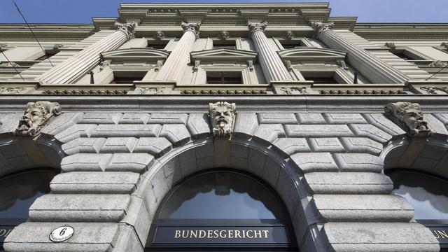 La façade principale du Tribunal fédéral, à Lucerne [KEYSTONE/Gaetan Bally]