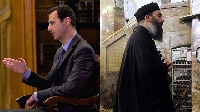 Bachar al-Assad et Abou Bakr al-Baghdadi.