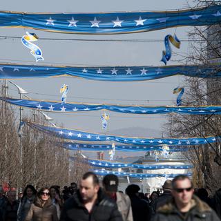 Le Kosovo célèbre ses sept ans d'indépendance. [Keystone - Stringer - AP Photo]