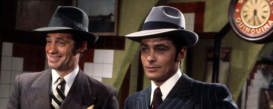 Jean-Paul Belmondo et Alain Delon dans "Borsalino" de Jacques Deray (1970). [Adel Productions / AFP]