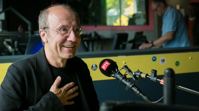 Philippe Geluck en visite à la RTS. [RTS - Marc Bertolazzi]