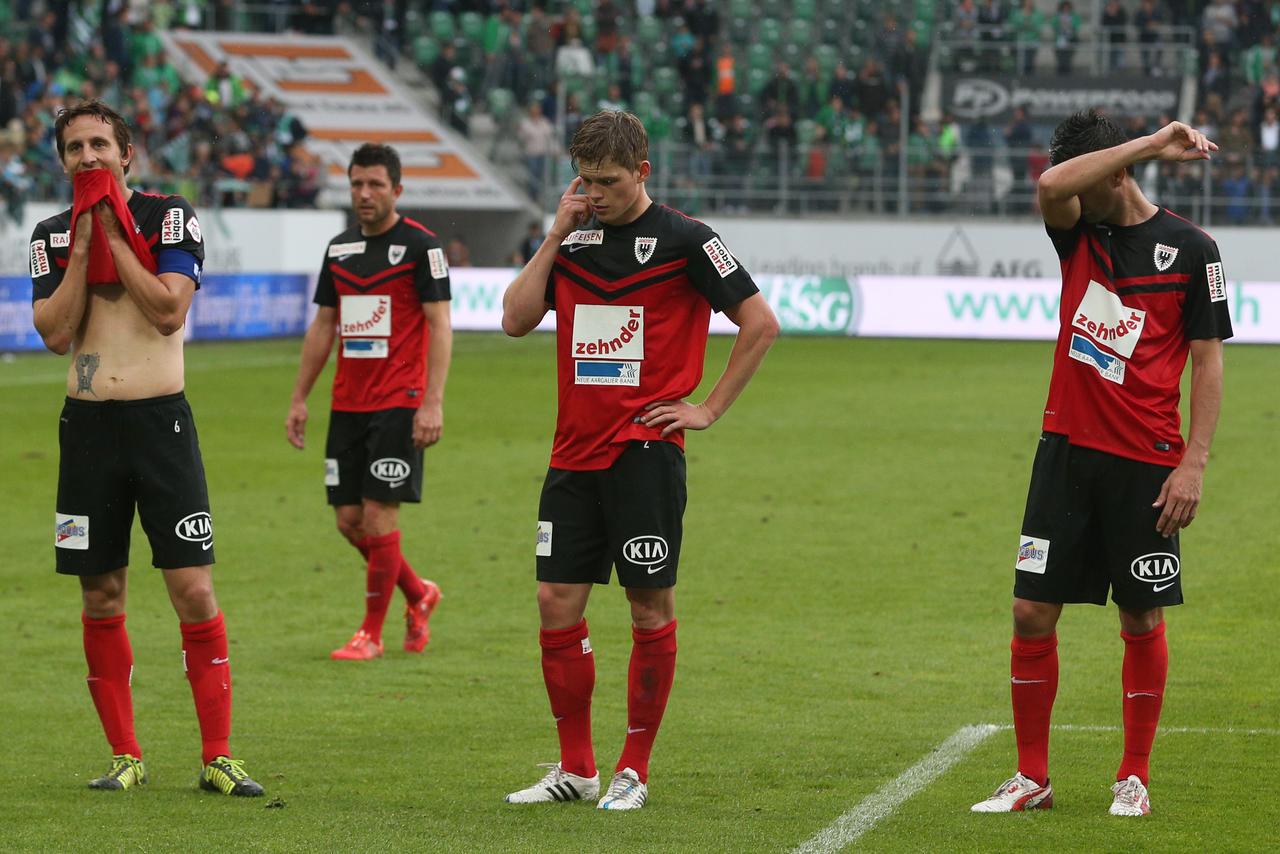 A l'image de sa saison, Aarau a vécu un calvaire à St-Gall. [EQ Images - Marc Schumacher]