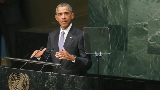 Barack Obama lors de son discours à l'ONU. [key - EPA/Chip Somodevilla]