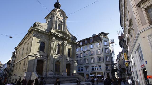 La place Saint-Laurent à Lausanne. [Keystone - Laurent Gilliéron]