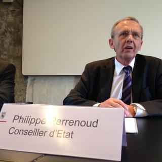 Le conseiller d'Etat Philippe Perrenoud a annoncé mardi 8 septembre 2015 sa démission. [RTS - Daniel Bachmann]