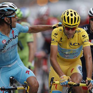 Vincenzo Nibali et Astana seront bel et bien au départ du prochain Tour de France. [Keystone - Laurent Rebours]
