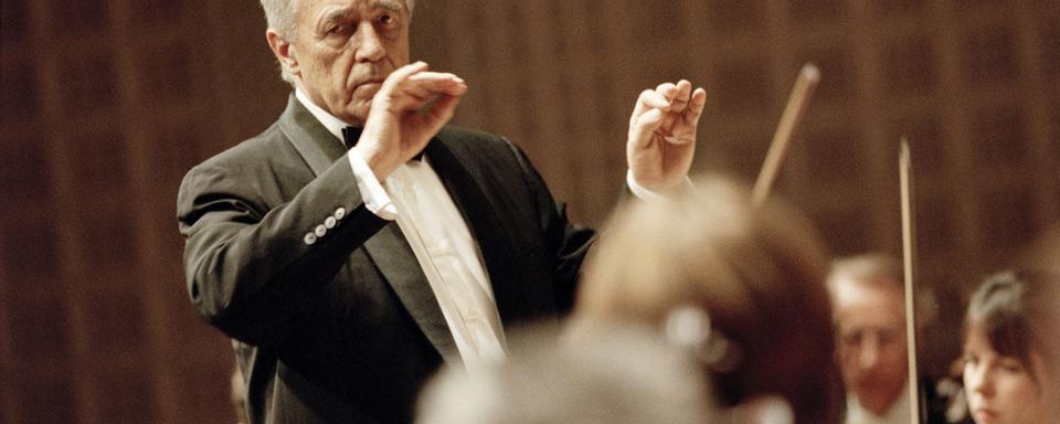 Pierre Boulez le 19 août 2000 à Lucerne. [Keystone - Urs Flueler]