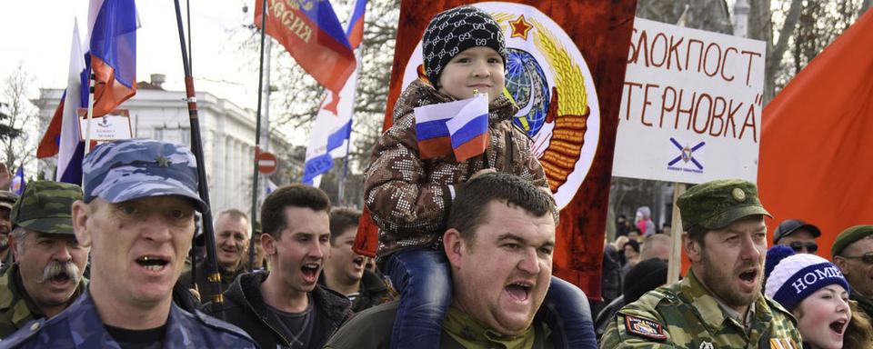 Célébration du Jour du défenseur de la patrie à Sébastopol, 23.02.2015. [AP/Keystone - Alexander Polegenko]