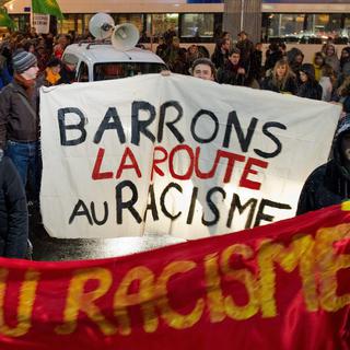Manifestation contre le racisme en novembre 2010 à Lausanne. [Keystone - Jean-Christophe Bott]