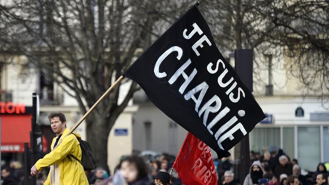 "Je suis Charlie": le slogan qui a émergé après les attentats contre le journal satirique français est devenu un symbole pour 2015. [MARTIN BUREAU]