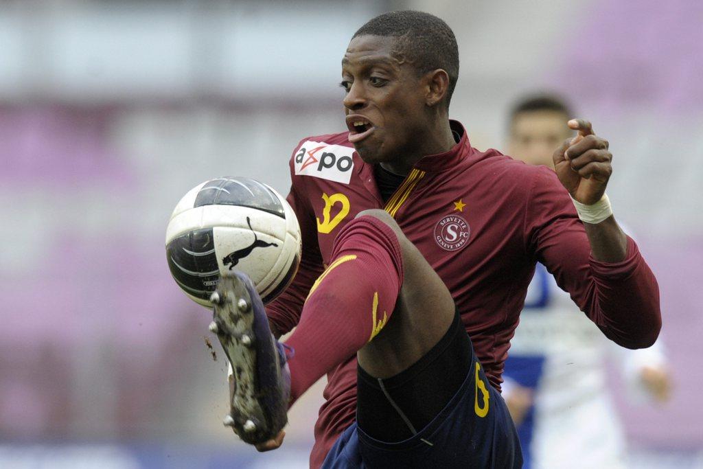 Moubandje a évolué durant trois saisons sous le maillot de Servette. [Keystone - Laurent Gillieron]