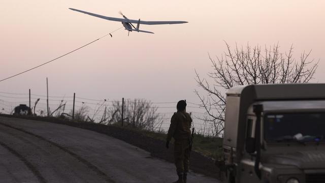 Drone lancé par l'armée israélienne sur le plateau du Golan. [EPA/Keystone - Jim Hollander]
