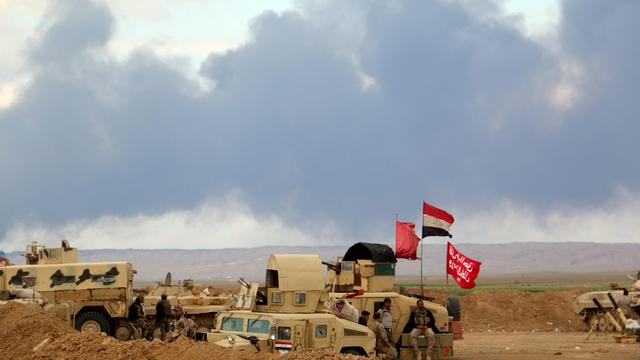 Tikrit en Irak, où se joue une bataille capitale contre l'Etat islamique. [AP/Keystone]