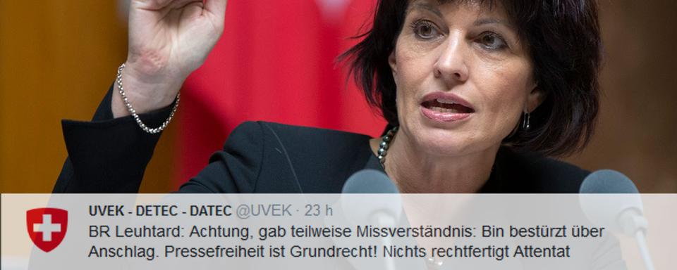 La conseillère fédérale a fait les frais de la communication horizontale. [Keystone]