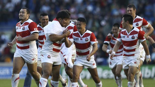 Victoire historique du Japon face à l'Afrique du Sud lors de la Coupe du monde de rugby. [AFP - Justin Tallis]