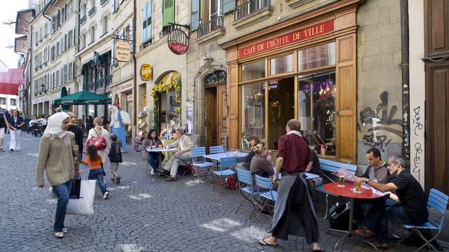 Parmi les secteurs les plus touchés l'hôtellerie-restauration. [Keystone - Gaetan Bally]