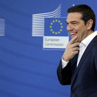 Alexis Tsipras est arrivé lundi matin à Bruxelles. [AP/Keystone - Virginia Mayo]