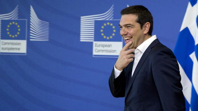 Alexis Tsipras est arrivé lundi matin à Bruxelles. [AP/Keystone - Virginia Mayo]