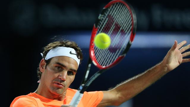 Le jeu de Roger Federer semble être bien en place dans les Émirats. [Kamran Jebreili]