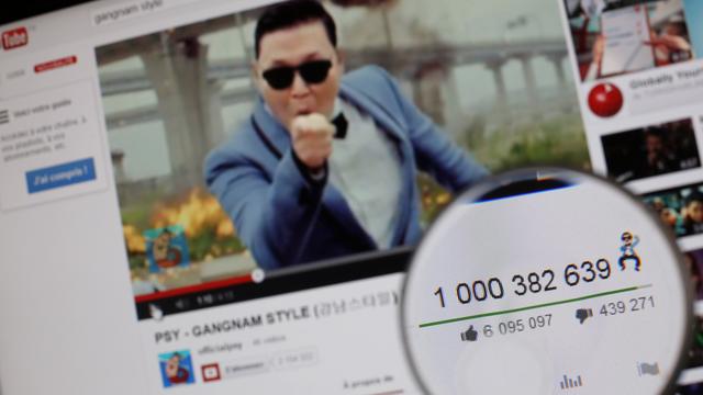 "Gangnam Style" est la vidéo la plus consultée de tous les temps sur Youtube (ici ses statistiques en décembre 2012) [Thomas Coex - AFP Photo]