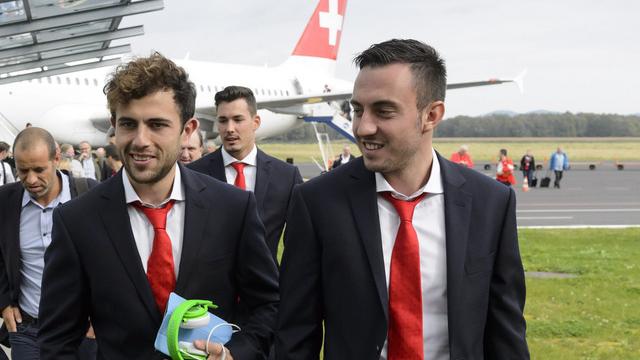 Mehmedi (à gauche) et Drmic (à droite) ne joueront donc pas dans le même club. [Laurent Gillieron]