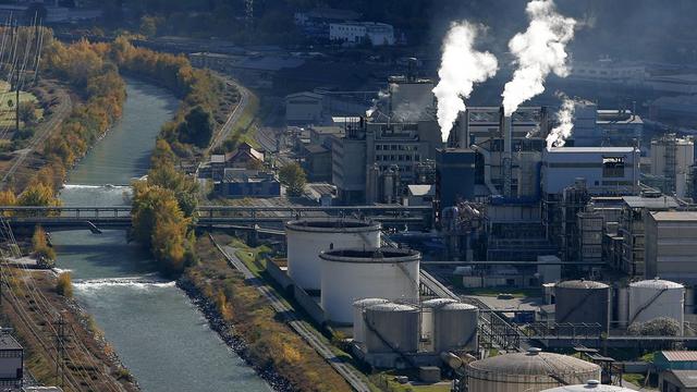 Le site de Lonza à Viège. [Keystone - Olivier Maire]