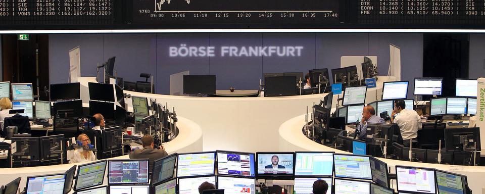 La Bourse de Francfort, à l'instar des places européennes, subit un fort repli lundi. [Daniel Roland]