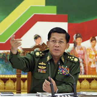 Le général Min Aung Hlaing, chef de l'armée birmane. [Pool/AFP - Hla Hla HTAY]