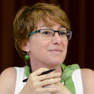 Fabienne Despot, actuelle présidente de l'UDC Vaud. [Keystone - Jean-Christophe Bott]